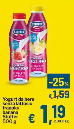 Qui Discount Yogurt da bere senza lattosio fragola/ banana Stuffer offerta