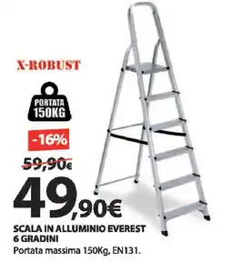 Kreo Brico e Casa X-ROBUST Scala in alluminio everest 6 gradini offerta