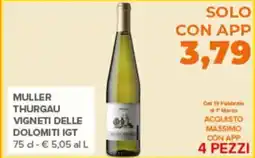 Todis Muller thurgau vigneti delle dolomiti IGT offerta
