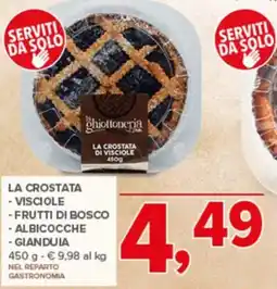 Todis La crostata visciole frutti di bosco albicocche gianduia offerta