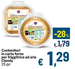 Qui Discount Contenitori in carta forno per friggitrice ad aria Clendy offerta