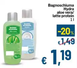 Qui Discount Bagnoschiuma Hydra aloe vera/ latte protein offerta