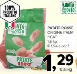 Todis Patate rosse origine italia offerta