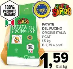 Todis Patate del fucino origine italia offerta