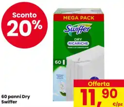 Eurospar 60 panni Dry Swiffer offerta