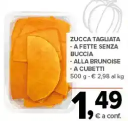 Todis Zucca tagliata a fette senza buccia alla brunoise a cubetti offerta