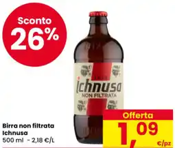 Eurospar Birra non filtrata Ichnusa offerta