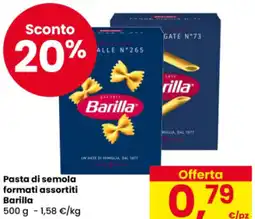 Eurospar Pasta di semola Barilla offerta