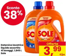 Eurospar Detersivo lavatrice liquido Sole offerta