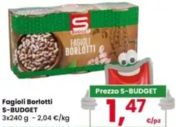 Eurospar Fagioli Borlotti S-BUDGET offerta
