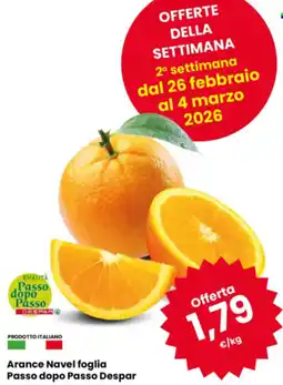 Eurospar Arance Navel foglia Passo dopo Passo Despar offerta