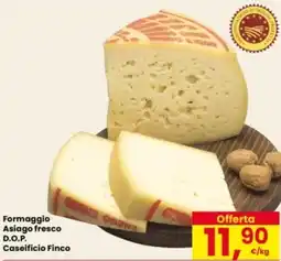 Eurospar Formaggio Asiago fresco D.O.P. Caseificio Finco offerta