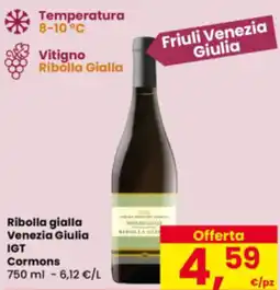 Eurospar Ribolla gialla Venezia Giulia IGT Cormons offerta