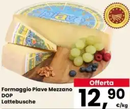Eurospar Formaggio Piave Mezzano DOP Lattebusche offerta