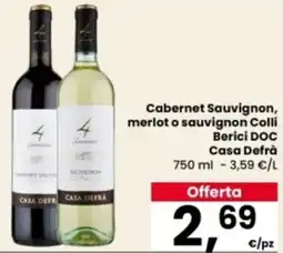 Eurospar Cabernet Sauvignon, merlot o sauvignon Colli Berici DOC Casa Defrà offerta
