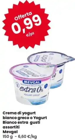 Eurospar Crema di yogurt bianco greco o Yogurt Bianco extra Mevgal offerta