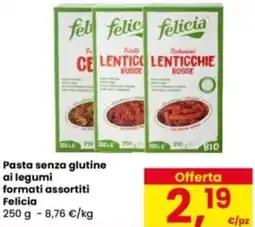 Eurospar Pasta senza glutine ai legumi Felicia offerta
