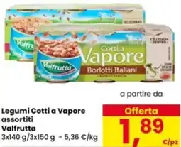 Eurospar Legumi Cotti a Vapore Valfrutta offerta