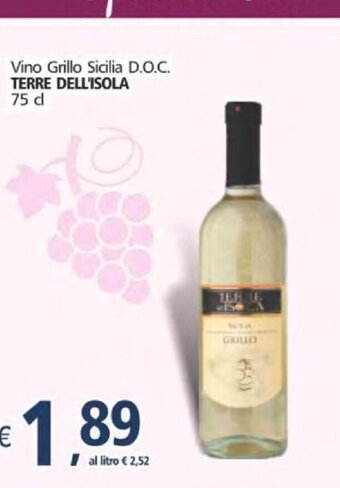 Alter Discount Terre Dell'isola Vino Grillo Sicilia D.O.C 75cl offerta
