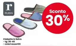 Eurospar Ciabatte in feltro offerta