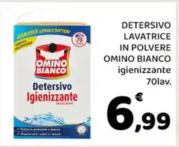 Conad DETERSIVO LAVATRICE IN POLVERE OMINO BIANCO igienizzante 70lav offerta