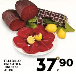 Extra Supermercati F.lli billo bresaola tirolese offerta