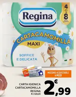 Conad Carta igienica cartacamomilla REGINA offerta
