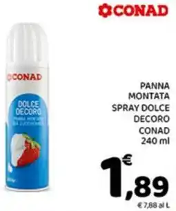 Conad Panna montata spray dolce decoro CONAD offerta