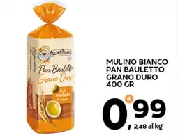 Extra Supermercati Mulino bianco pan bauletto grano duro offerta