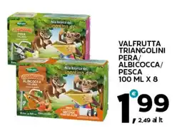 Extra Supermercati Valfrutta triangolini pera/ albicocca/ pesca offerta