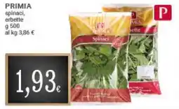 Doro Supermercati PRIMIA spinaci, erbette offerta