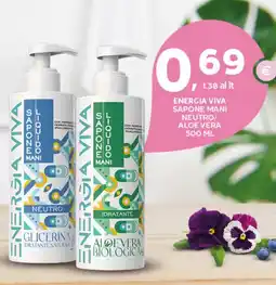 Extra Supermercati Energia viva sapone mani neutro/ aloe vera offerta