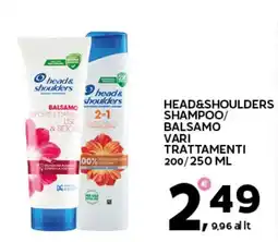 Extra Supermercati Head&shoulders shampoo/ balsamo offerta