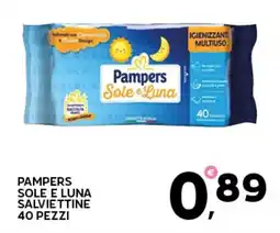 Extra Supermercati Pampers sole e luna salviettine 40 pezzi offerta