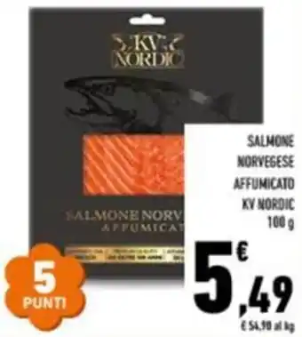 Conad Salmone norvegese affumicato KV NORDIC offerta