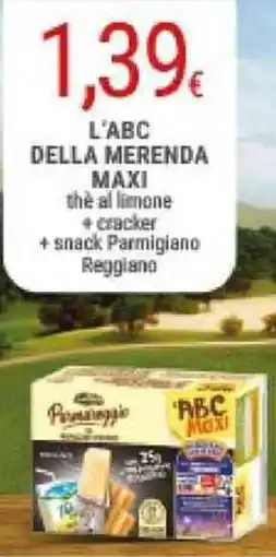 Doro Supermercati L'abc della merenda maxi thè al limone + cracker + snack parmigiano reggiano offerta
