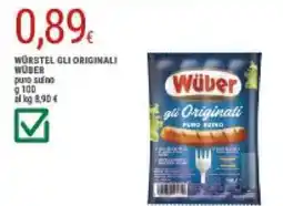 Doro Supermercati Würstel gli originali WUBER offerta