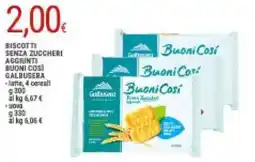 Doro Supermercati Biscotti senza zuccheri aggiunti buoni così GALBUSERA offerta