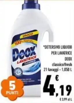 Conad Detersivo liquido per lavatrice DEOX offerta
