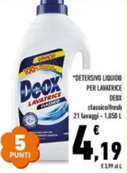 Conad Detersivo liquido per lavatrice DEOX offerta