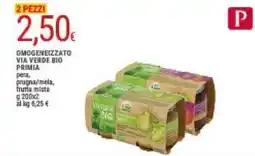Doro Supermercati Omogeneizzato via verde bio PRIMIA offerta