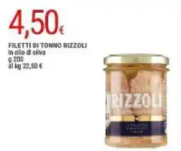 Doro Supermercati Filetti di tonno rizzoli in olio di oliva offerta