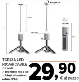 Todis Torcia led ricaricabile offerta
