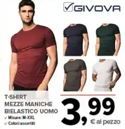 Todis Givova t-shirt mezze maniche bielastico uomo offerta