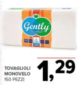 Todis Gently tovaglioli monovelo offerta