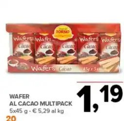 Todis FORNO Wafer al cacao multipack offerta