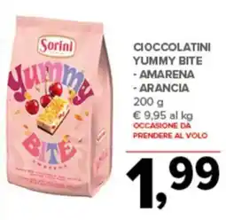 Todis Sorini Cioccolatini yummy bite amarena arancia offerta