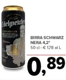 Todis Birra schwarz nera 4,2° Edelmeister offerta