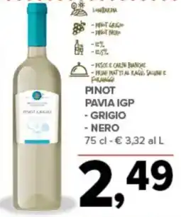Todis Pinot pavia IGP grigio nero offerta
