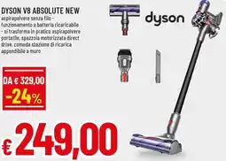 Famila Superstore Dyson v8 absolute new offerta